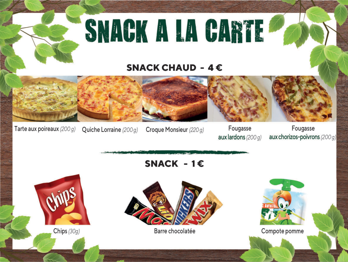 Snack Et Pique Nique Parc Aventure Chantemerle Parc Accrobranche De Loisirs Et D Attractions